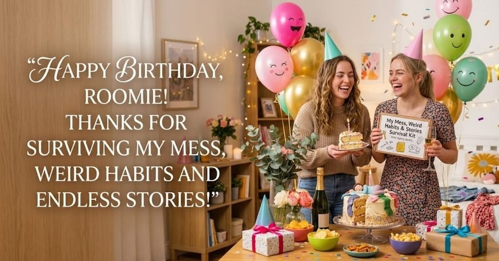 Roomie Funny Birthday Wishes for Roommate Friend Fun Messages